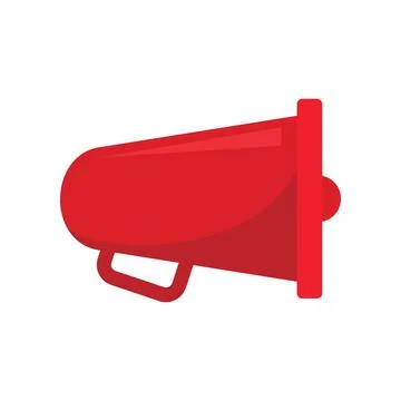 Vector Megaphone in flat style isolated on white Stock Illustration