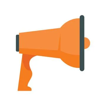 Vector Megaphone in flat style isolated on white Stock Illustration