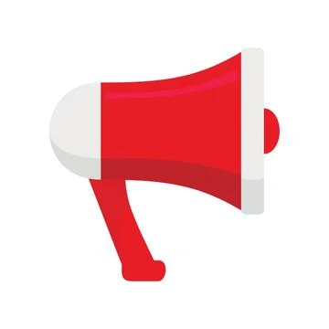 Vector Megaphone in flat style isolated on white Stock Illustration