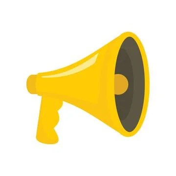 Vector Megaphone in flat style isolated on white Illustrazione stock