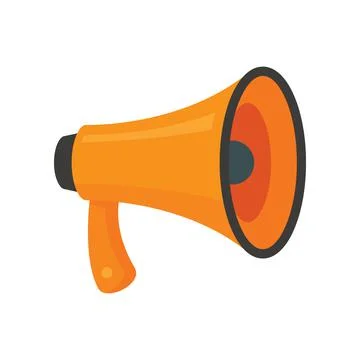 Vector Megaphone in flat style isolated on white Stock Illustration