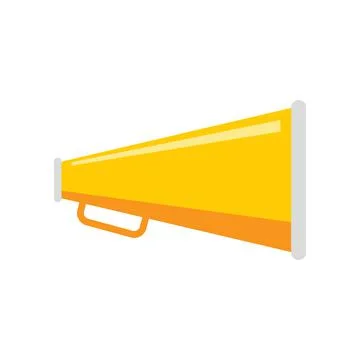 Vector Megaphone in flat style isolated on white Stock Illustration