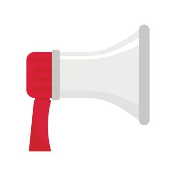Vector Megaphone in flat style isolated on white Stock Illustration