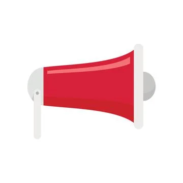 Vector Megaphone in flat style isolated on white Stock Illustration