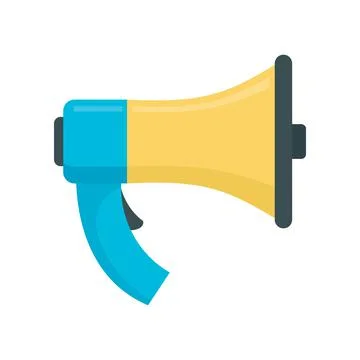 Vector Megaphone in flat style isolated on white Stock-Illustration