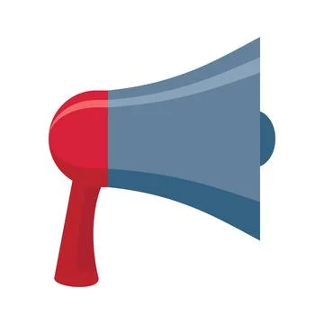 Vector Megaphone in flat style isolated on white Stock Illustration