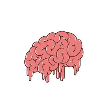 Vector melting brain Stock Illustration