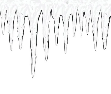 Vector  melting icicles Stock Illustration