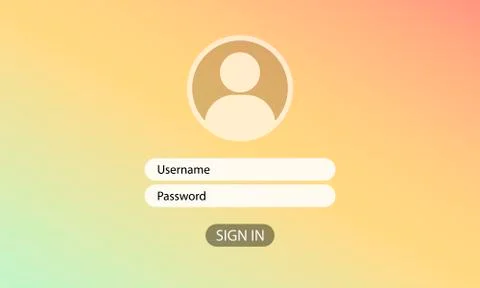 Vector member login form icon flat on isolated background. EPS 10 vector Stockillustratie