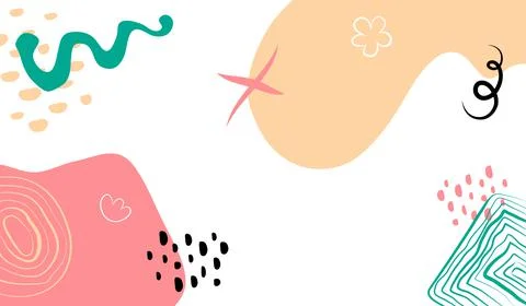 Vector memphis background. Minimal abstract design Retro cover. Stock Illustration