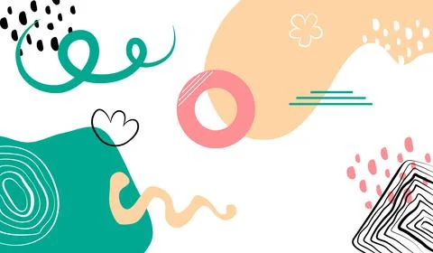 Vector memphis background. Minimal abstract design Retro cover. Stock Illustration