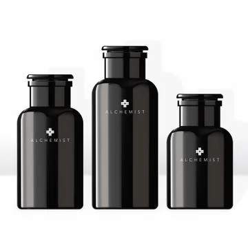Vector Mens Jar &amp; Stopper Noir Black Modern Conochrome Style Stock Illustration