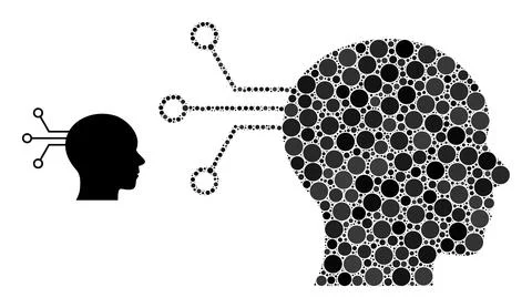 Vector Mental Interface Collage of Dots Stock Illustration