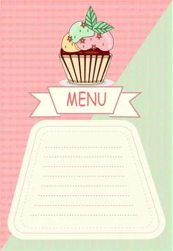 Vector menu template Stock Illustration