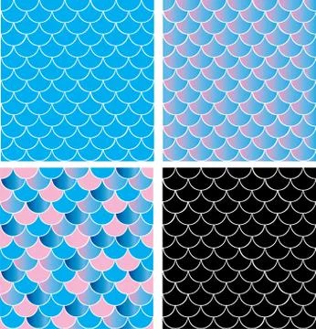 Vector mermaid pattern Stock Illustration