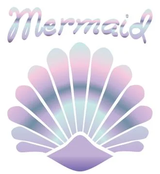 Vector Mermaid Shell 스톡 일러스트