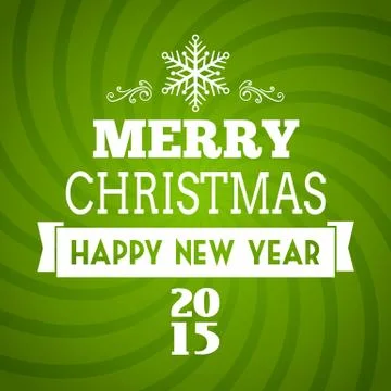 Vector merry christmas 2015 typography Illustrazione stock