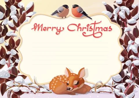 Vector Merry Christmas card Stock Illustration