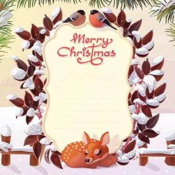 Vector Merry Christmas card Stock Illustration