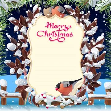Vector Merry Christmas card Stock Illustration