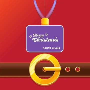 Vector merry christmas classic red cartoon square banner background with santa 스톡 일러스트