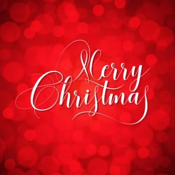 Vector Merry Christmas elegant text Stock Illustration