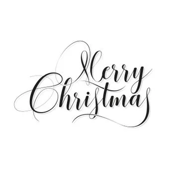 Vector Merry Christmas elegant text Stock Illustration