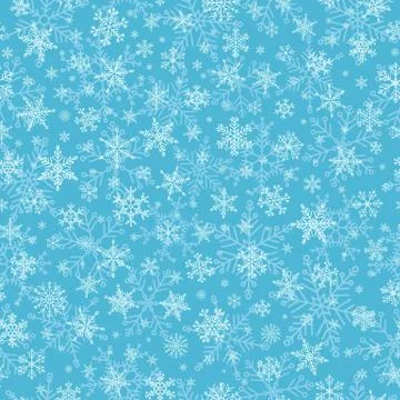 Vector Merry Christmas seamless pattern with snowflakes. 스톡 일러스트