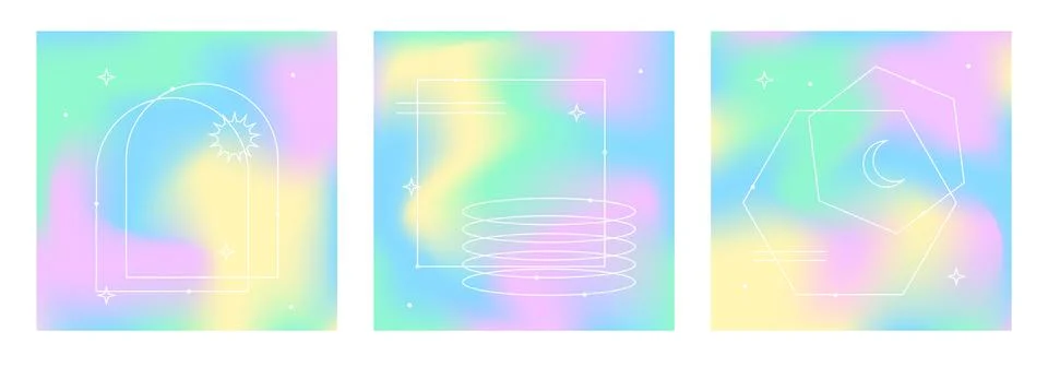Vector mesh gradient backgrounds Stock Illustration