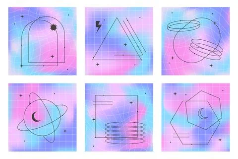 Vector mesh gradient backgrounds Stock Illustration