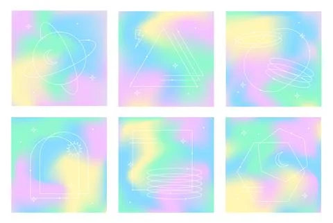 Vector mesh gradient backgrounds Stock Illustration