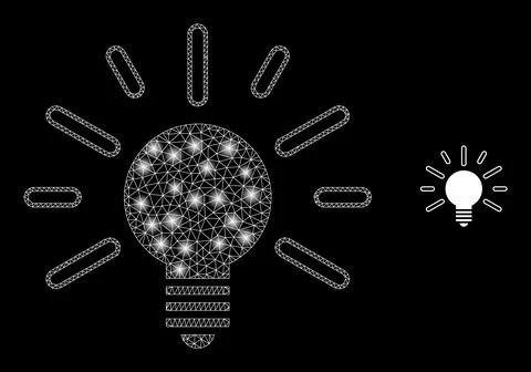 Vector Mesh Net Bulb Light with Magic Constellation Stars Stock Illustration