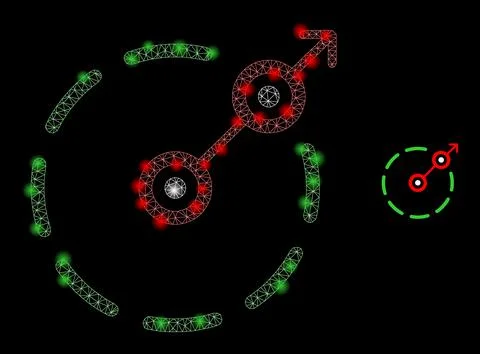 Vector Mesh Net Radial Escape Border with Bright Constellation Dots 스톡 일러스트