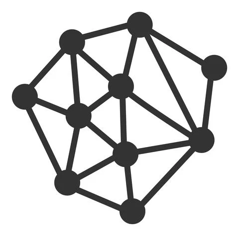 Vector Mesh Structure Flat Icon Symbol Illustrazione stock