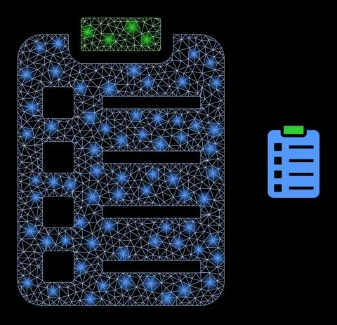 Vector Mesh Web Items Pad with Glare Carcass Flashes Stock Illustration