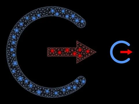 Vector Mesh Web Log Out with Light Network Dots イラスト素材