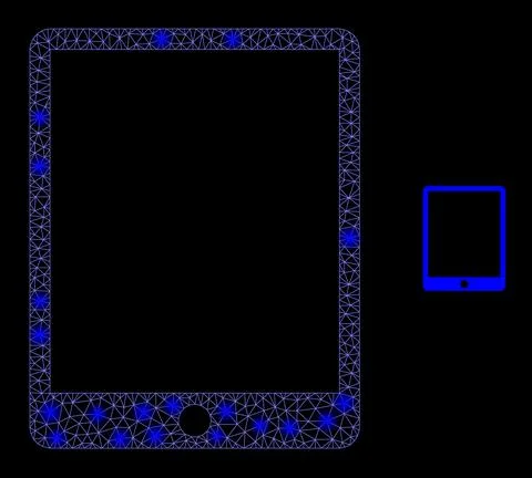Vector Mesh Web Mobile Organizer with Majestic Wire Frame Flashes イラスト素材