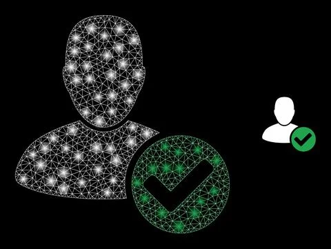 Vector Mesh Web Valid User with Majestic Constellation Stars Stock Illustration
