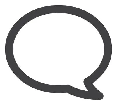 Vector Message Cloud Flat Icon Symbol Stock Illustration