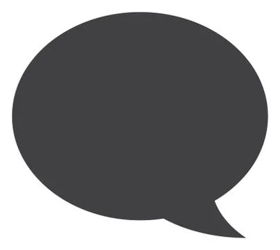 Vector Message Cloud Flat Icon Symbol Stock Illustration