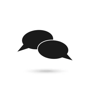 Vector message icon. Two circle speech bubble. Element for design mobile ap.. イラスト素材