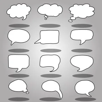 Vector message or chat icon or bubble Stockillustratie