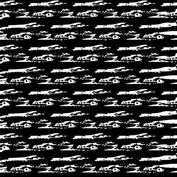 Vector Messy Brush Seamless Pattern Grange Minimalist Geometric Design in Black Stock Illustration