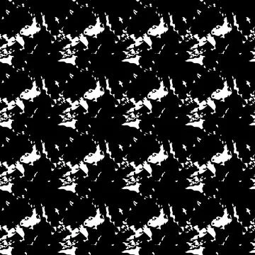 Vector Messy Brush Seamless Pattern Grange Minimalist Geometric Design in Black Stock Illustration