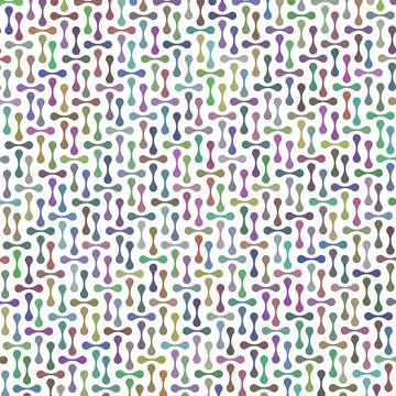 Vector Meta ball Connect Dot Set. Molecule chain. Colored Circle Shapes. Abst Illustrazione stock