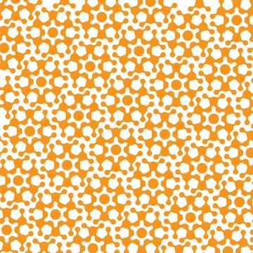 Vector Meta ball Connect Dot Set. Orange Molecule chain. Circle Shapes. Abs.. Stock Illustration