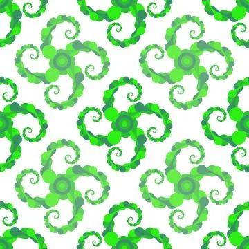 Vector Meta ball Connect Dot Set. Seamless Spiral Blue Molecule chain. Circle Stock Illustration