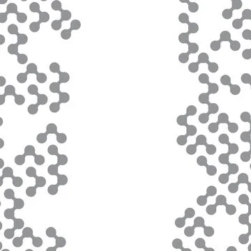 Vector Meta ball Connect Dot Set. Grey Molecule chain. Circle Shapes. Abstrac Illustrazione stock