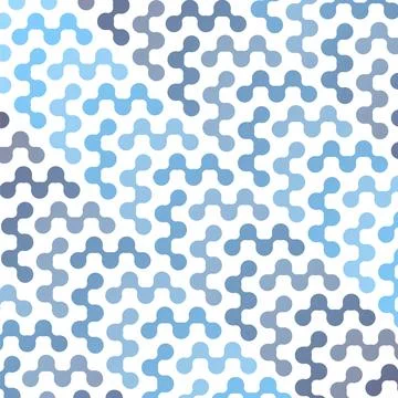 Vector Meta ball Connect Dot Set. Molecule chain. Blue Circle Shapes. Abstrac Illustrazione stock