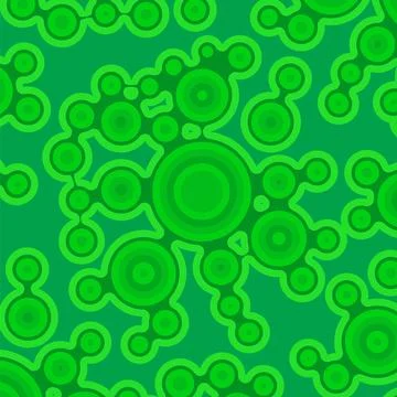 Vector Meta ball Connect Dot Set. Green Molecule chain. Circle Shapes. Abstract  Illustrazione stock